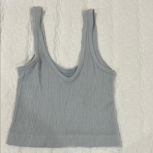 Urban Outfitters Light Gray Ribbed Tank Top